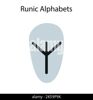 Runic Alphabets. Complete collection of Rune alphabet, futhark. Writing ancient Germans. Vector Mystical symbols.  Esoteric, occult, magic illustratio Stock Vector