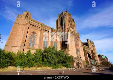 Liverpool Cathedral built on St James's Mount in Liverpool, Great Britain, UK Stock Photo