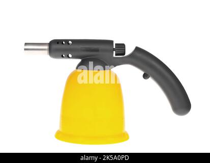 Manual gas burner on a white background. Stock Photo