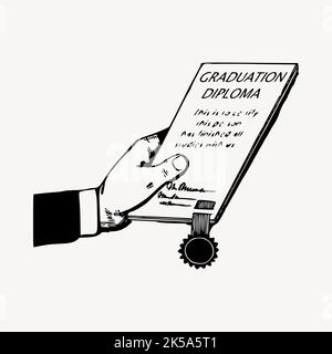 hand with diploma graduation Stock Vector Image & Art - Alamy