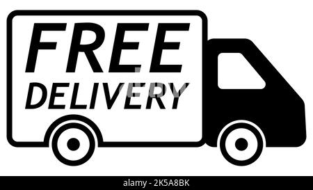 Free delivery icon, service price shipping, badge text cargo order Stock Vector