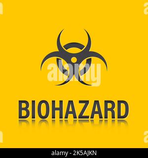 Biohazard symbol sign of biological threat alert. Editable vector background. Stock Vector