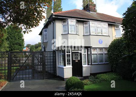 John Lennon's Childhood House in Liverpool Stock Photo