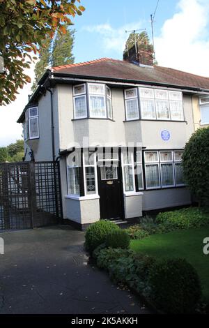 John Lennon's Childhood House in Liverpool Stock Photo