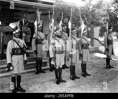 Photograph taken by ERNEST SCHOEDSACK in 1930 of Hodson's Horse (Bengal Lancer regiment stationed at Kohat on the North West Frontier in India) taken on expedition to film location footage for a proposed movie from the book THE LIVES OF A BENGAL LANCER by Francis Yeats Brown Paramount Pictures Stock Photo