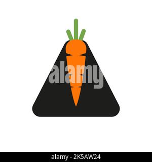 Initial Letter A Carrot Icon Design Vector Template. Carrot Logo Based Alphabet Stock Vector