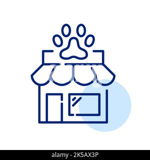 Pet shop. Pixel perfect, editable stroke line icon Stock Vector