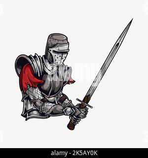 Knight in Armor Vector Illustration Stock Vector Image & Art - Alamy