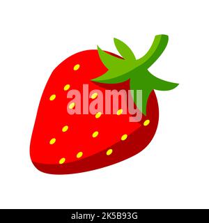cute clipart of strawberry of  on cartoon version,vector illustration Stock Vector