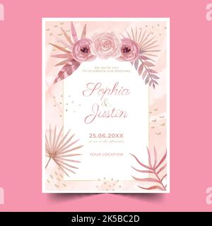 wedding invitation template vector design illustration Stock Vector ...