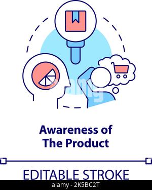 Awareness of product concept icon Stock Vector