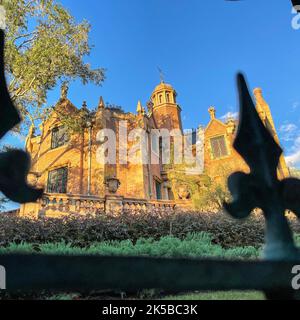 Orlando, FL USA - December 28, 2019: The  Hounted Mansion ride at Walt Disney World Magic Kingdom in Orlando, Florida. Stock Photo