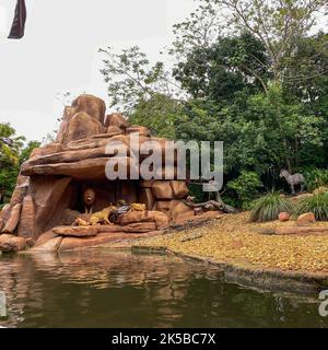 Orlando, FL USA - December 28, 2019: The Jungle Cruise ride at Walt Disney World Magic Kingdom in Orlando, Florida. Stock Photo