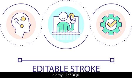 Usability friendly interface loop concept icon Stock Vector