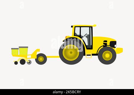 Farm tractor collage element illustration vector Stock Vector Image ...