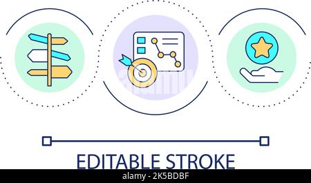 Provide tasks guide loop concept icon Stock Vector