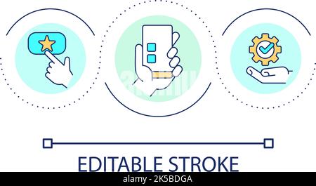 Tasks instructions loop concept icon Stock Vector
