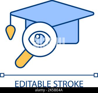 Exploring educational opportunities RGB color icon Stock Vector