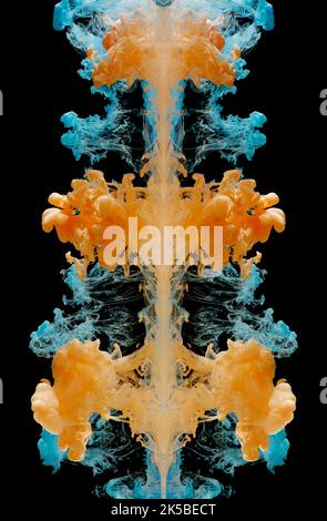 color abstraction, inks, color explosion Stock Photo