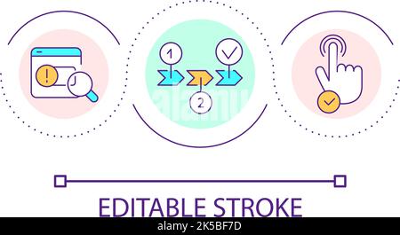 Find complex issues loop concept icon Stock Vector