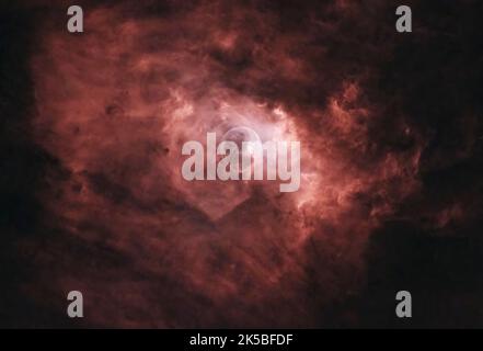 A starless version of the Bubble Nebula (NGC 7635) in the constellation Cassiopeia, photographed from the UK Stock Photo