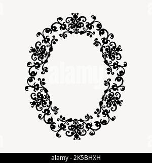 illustration drawing of floral frame Stock Vector Image & Art - Alamy