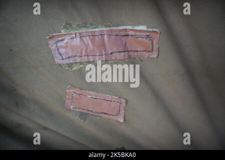 old and damaged sunshades thailand damaged and wrecked  wallpaper wreck antique texture background  for design backdrop Stock Photo