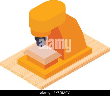Metallurgical equipment icon isometric vector. Automatic forge equipment icon. Metallurgy, heavy industry, blacksmithing Stock Vector