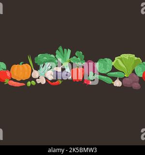 Almond border. Vector seamless band. Floral plant and nuts, green leaves. Color illustration on black background. Organic milk, oil Stock Vector