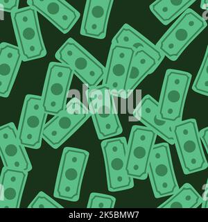 Money stack icon in flat style. Exchange cash vector illustration on white isolated background. bill seamless pattern business concept. Stock Vector