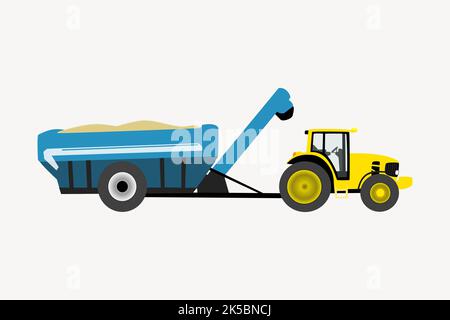 Farm tractor collage element illustration vector Stock Vector Image ...