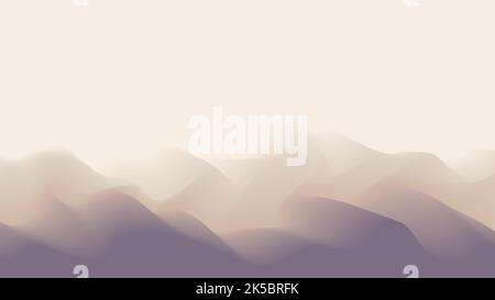 Abstract art brown and purple pastels colors blurred flowing wave landscape background. Vector illustration Stock Vector