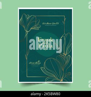hand drawn wedding invitation vector design illustration Stock Vector