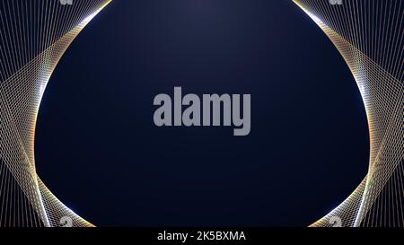 Abstract blue lines with lighting effect on black metallic background ...