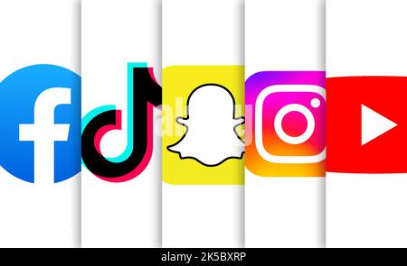 Social Media companies Stock Photo