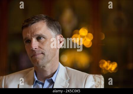 Quebec City mayor Bruno Marchand during an interview at the City hall on August 19, 2022 Stock Photo