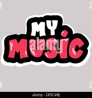 my Music logo on white. isolated on white Stock Vector