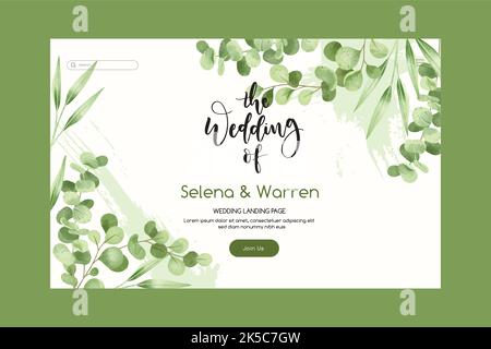wedding invitation banner template vector design illustration Stock Vector
