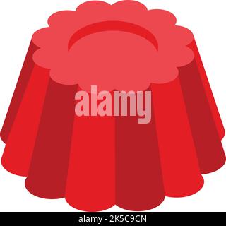 Jelly cupcake icon isometric vector. Candy marmalade. Cute fruit Stock Vector