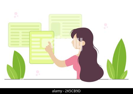 Business Concept illustration. Women taking part in business activities. Stock Photo