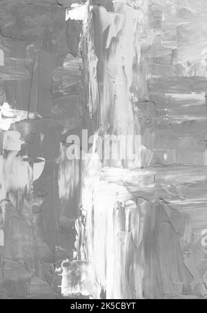Abstract white and light gray oil painting background with brush ...