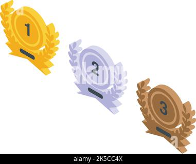 Game prizes icon isometric vector. Videogame arcade. Team button Stock Vector