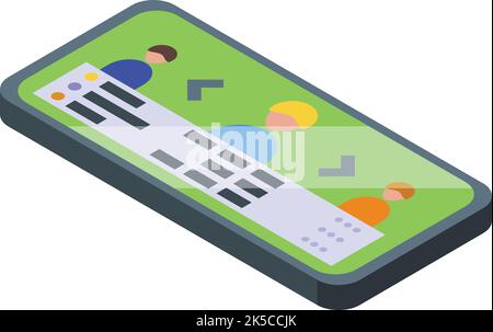 Choose gameplay icon isometric vector. Game machine. Arcade screen Stock Vector