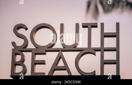 sig welcome south beach in MIAMI FLORIDA Stock Photo