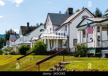 Historic Fort William H. Seward; National Historic Landmark; Haines; Alaska; USA Stock Photo