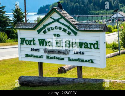 Historic Fort William H. Seward; National Historic Landmark; Haines; Alaska; USA Stock Photo