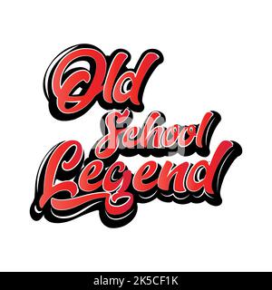 Old Skool Legend Vector typography Illustration Stock Vector