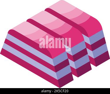 Candy jelly roll icon isometric vector. Cute marmalade. Sugar food Stock Vector
