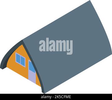 Bungalow icon isometric vector. Beach house. Tropical sea Stock Vector