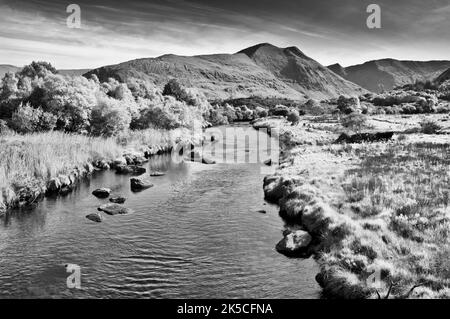 Europe, Western Europe, Ireland, Republic of Ireland, County Kerry, River Course in the Caha Mountains, Beara Peninsula Stock Photo